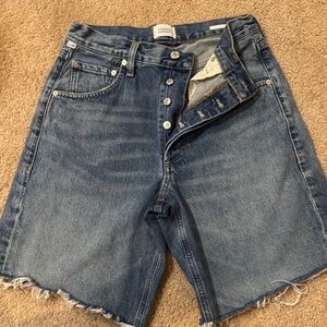 Citizens Of Humanity Blue Denim Shorts - Ayla